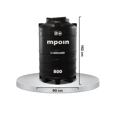 670 L / MPOIN + UGROUND UG800 Water Torrent Tangki Tandon Air PVC Green + Acc Set