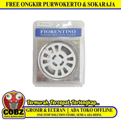 4 IN / FIORENTINO TW3509A Saringan Got Leher Pendek Floor Drain SS