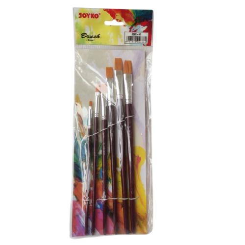 2 MM - 12 MM / JOYKO BR 4 Kuas Lukis Tembok Kayu Besi Air Acyrlic Paint Brush Set