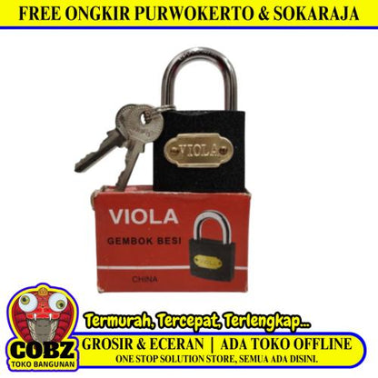 30 MM / VIOLA Gembok Pintu Pagar Padlock Anti Maling Leher Pendek