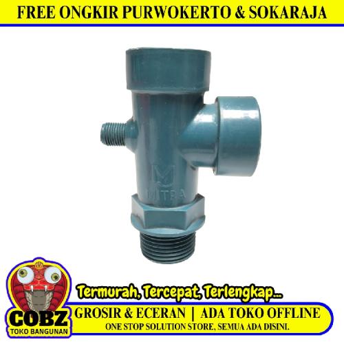 1 IN / TM Tee Pompa Air Cabang 4 Sambungan Tabung Otomatis PVC