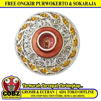 HIMAWARI VO5Y Fitting Tempat Lampu Plafon Atap Tempel Motif Besar Warna