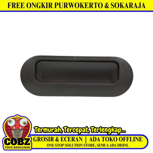 14.5 CM / COBZ 01 Tarikan Pintu Pegangan Lemari Laci Jendela Hitam PVC