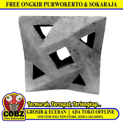 20 CM x 20 CM / TM 55 Rooster Lubang Angin Semen 1 Sisi Biji