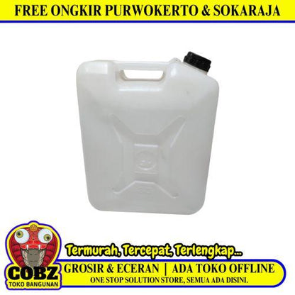 30 L / GA Jerigen Jeligen Drigen Botol Plastik PVC Putih