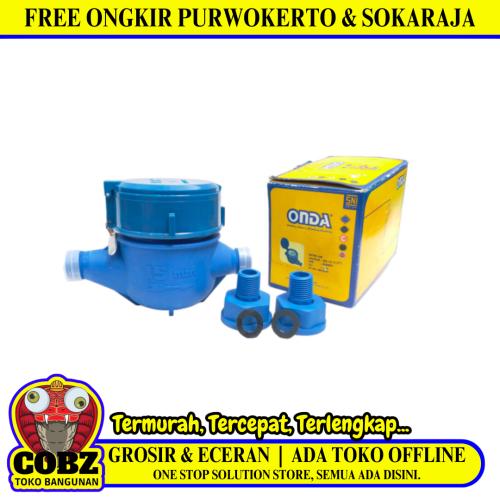 1/2 IN / ONDA 02 Meteran Air Water Flow Meter PDAM Standar Bahan Set