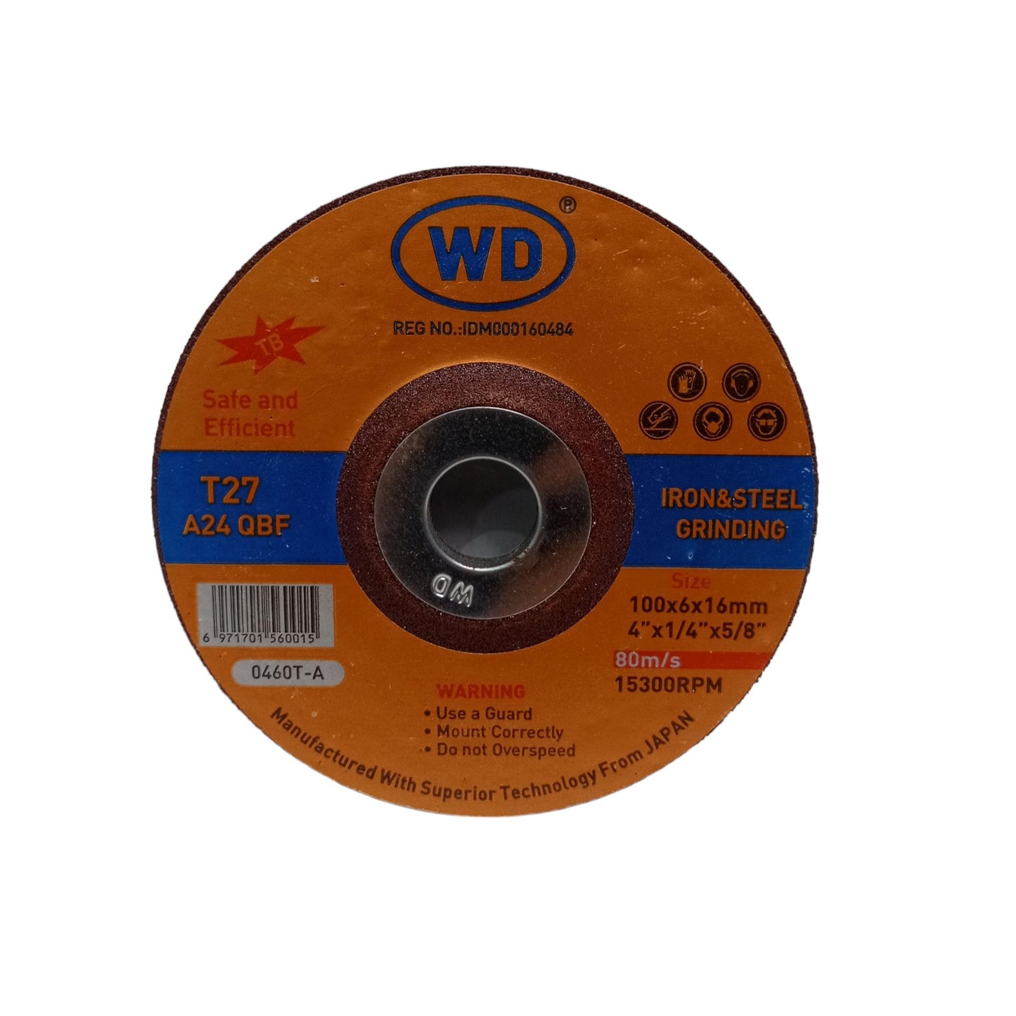 4 IN / WD T27 A24QBF Metal Grinding Mata Gerinda Poles Asah Besi