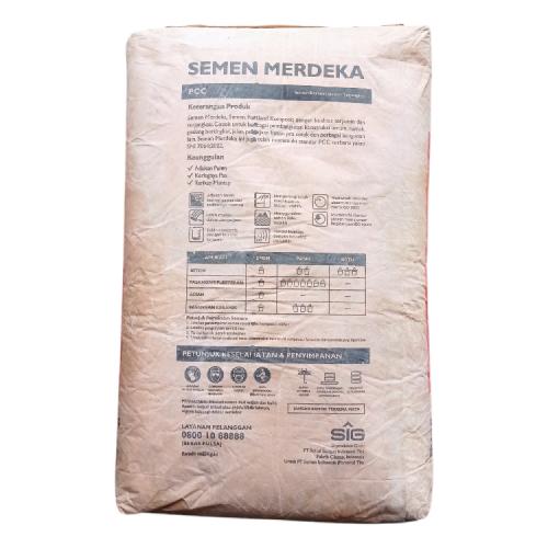 50 KG / MERDEKA PCC Semen Abu Abu SNI Sak