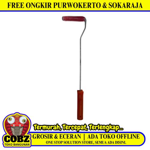 4 IN / COBZ 02 Kuas Busa Roll Cat Tembok Kayu Besi Kecil + Gagang Set