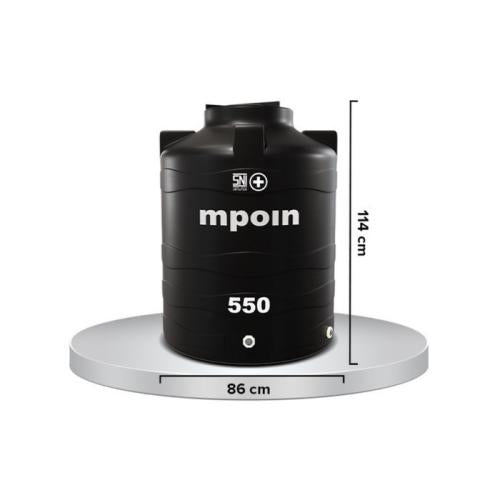 560 L / M POIN + WAVE W 550 Water Torrent Tangki Tandon Air PVC Red + Acc Set