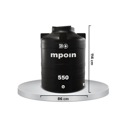 560 L / M POIN + WAVE W 550 Water Torrent Tangki Tandon Air PVC Red + Acc Set