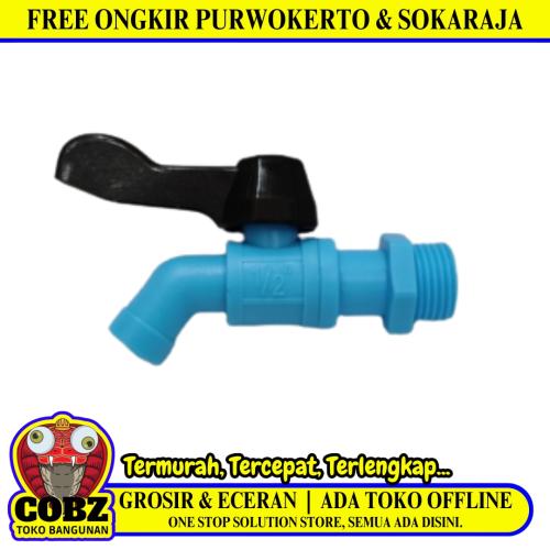 1/2 IN / DOLPHIN Kran Air Tembok Taman Kamar Mandi Plastik PVC