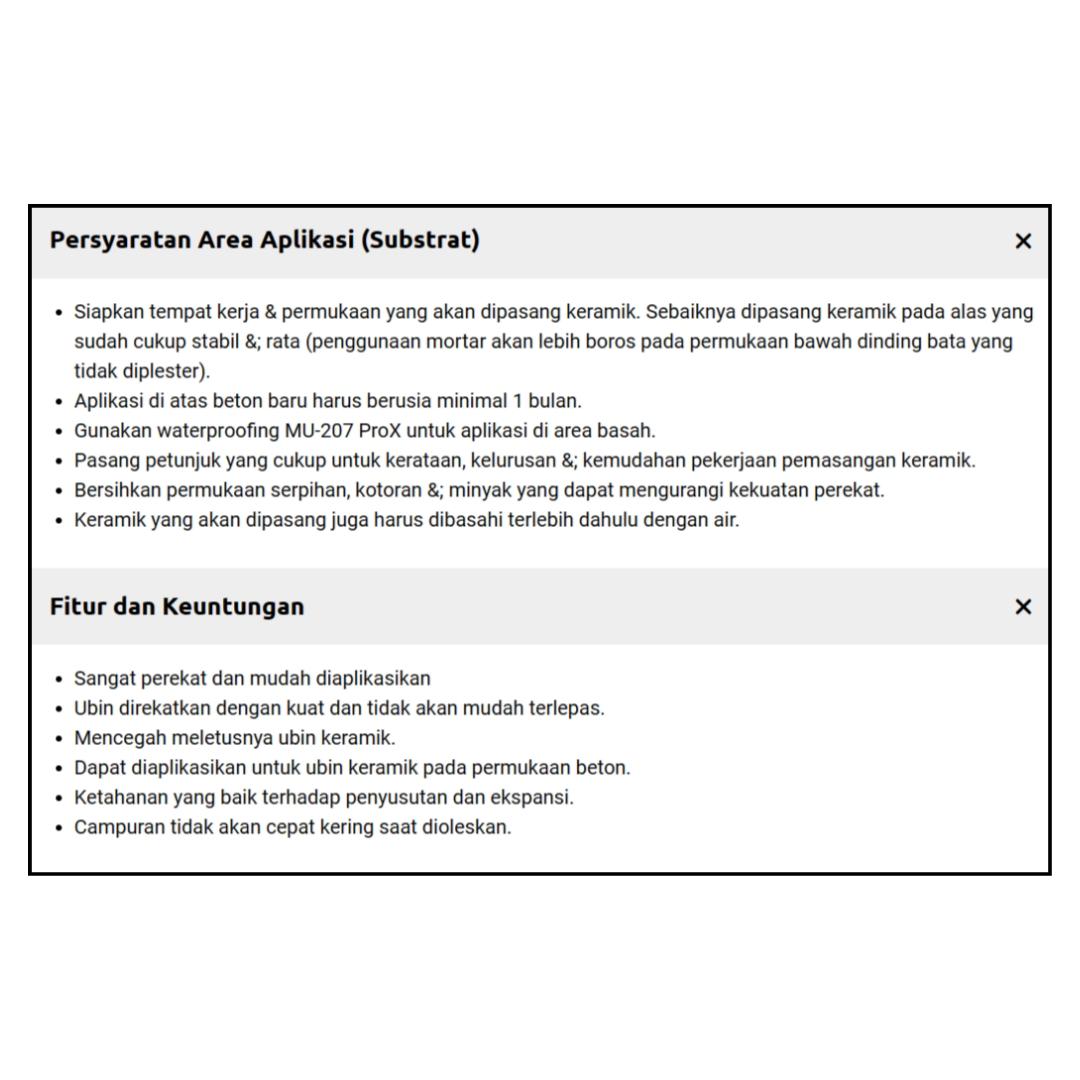 25 KG / MU 420 CERAFIX Semen Perekat Keramik Premium Sak
