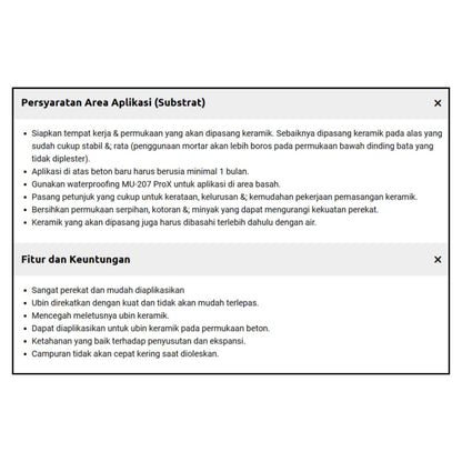 25 KG / MU 420 CERAFIX Semen Perekat Keramik Premium Sak