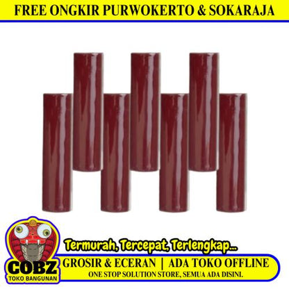 10 CM / TM Kuku Macan Bon Bon Lis Keramik Polos Maroon Lembar