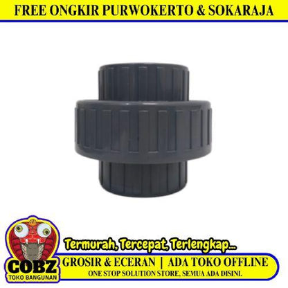1 1/2 IN / ONDA Water Mur Moor Polos Union Socket PVC Plastik Pcs