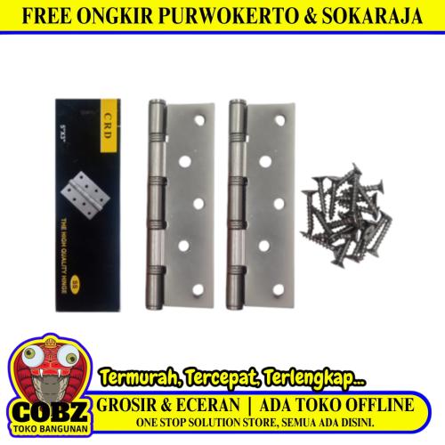5 IN / CRD Engsel Kupu Kupu Pintu Jendela Hinge Stainless Set