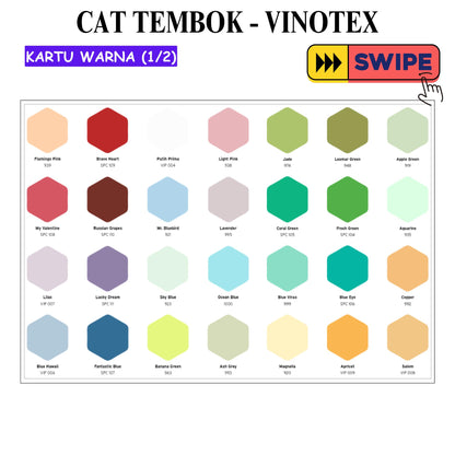 5 KG / VINOTEX STANDARD Cat Tembok Beton Plafon Wall Paint Galon