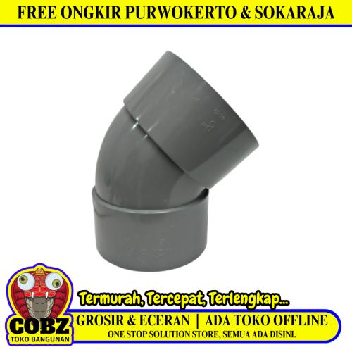 8 IN / RUCIKA D-45L Elbow Knee Keni 45 Derajat Fitting Pipa PVC