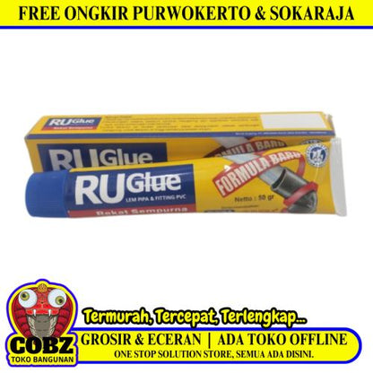 50 ML / RUGLUE Lem Pipa Paralon Fitting Plastik PVC Dus