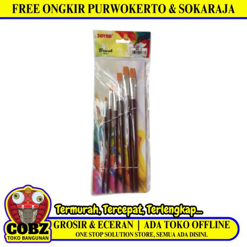 2 MM - 12 MM / JOYKO BR 4 Kuas Lukis Tembok Kayu Besi Air Acyrlic Paint Brush Set
