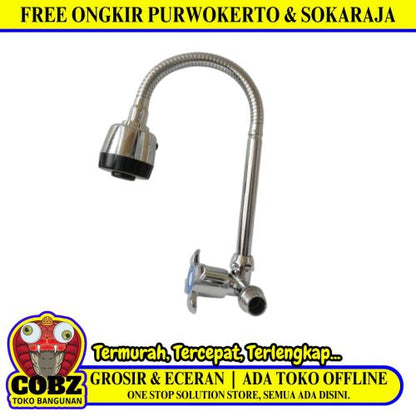 1/2 IN / NM  Kran Angsa Fleksibel Sink BCP Tembok Stainless