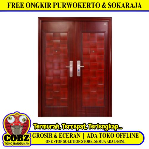 5 CM x 150 CM x 210 CM / FORTRESS FORT 150.11 DOUBLE Pintu Kamar Mandi Baja Coklat Set