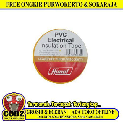 3 IN / HIMEL Isolasi Kabel Listrik Tahan Panas Electrical Tape Kuning