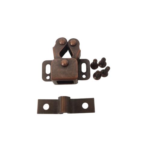 TM Klip Klok Kunci Pengait Jepit Lemari Laci Double Roler Catc Coklat