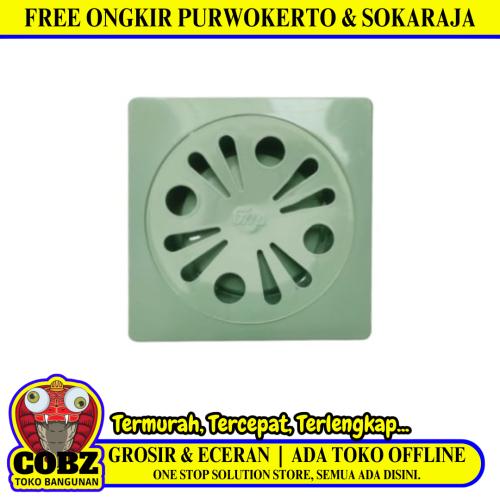 4 IN / GMP Saringan Got Leher Pendek Floor Drain PVC Hijau