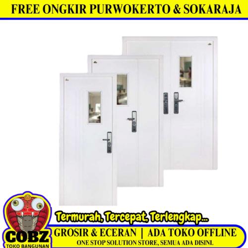 5 CM x 160 CM x 210 CM / FORTRESS SNC FORT 160.12 DOUBLE Pintu Kamar Mandi Baja Putih Set