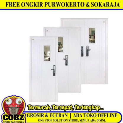 5 CM x 160 CM x 210 CM / FORTRESS SNC FORT 160.12 DOUBLE Pintu Kamar Mandi Baja Putih Set