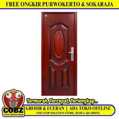 5 CM x 90 CM x 210 CM / FORTRESS FORT 90.10 SINGLE Pintu Kamar Mandi Baja Coklat Set