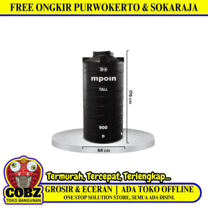 900 L / MPOIN + TALL TW 900 Water Torrent Tangki Tandon Air PVC Sand + Acc Set