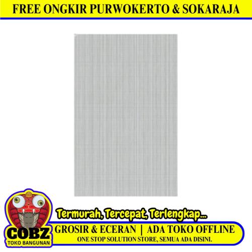 25 CM x 40 CM / PLATINUM BARI Keramik Dinding Kamar Mandi Glossy Drak Grey Dus