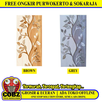 25 CM x 50 CM / UNO AYANA Keramik Dinding Kamar Mandi Glossy Dus