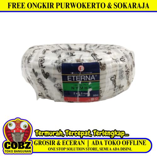 2 INTI X 1.5 MM / TM NYMHY Serabut Kabel Tembaga SNI Putih Meter