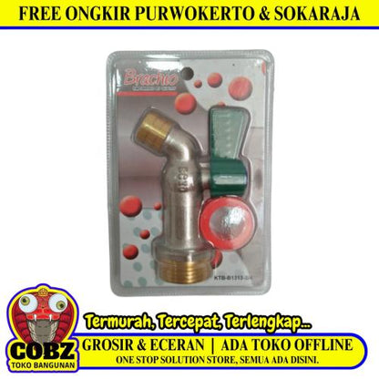 3/4 IN / BRACHIO Kran Air Tembok Taman Bola Ball Valve Stainless