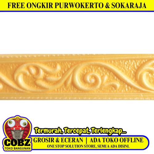 6 MM x 5 CM x 115 CM / COBZ LIST-B52H Wallpaper Foam Sticker Corak Kuning Lembar