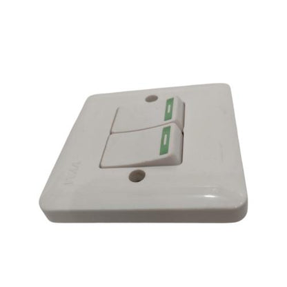 VYBA Saklar Ganda Double Seri 2 Gang Tanam IB Inbow Putih