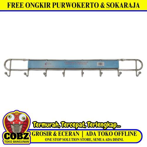 8 KAIT / KANOA Kapstok Cantel Gantungan Baju Dinding Stainless