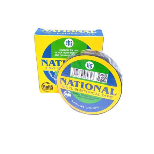 3/4 IN / NATIONAL Isolasi Kabel Listrik Tahan Panas Electrical Tape Hitam