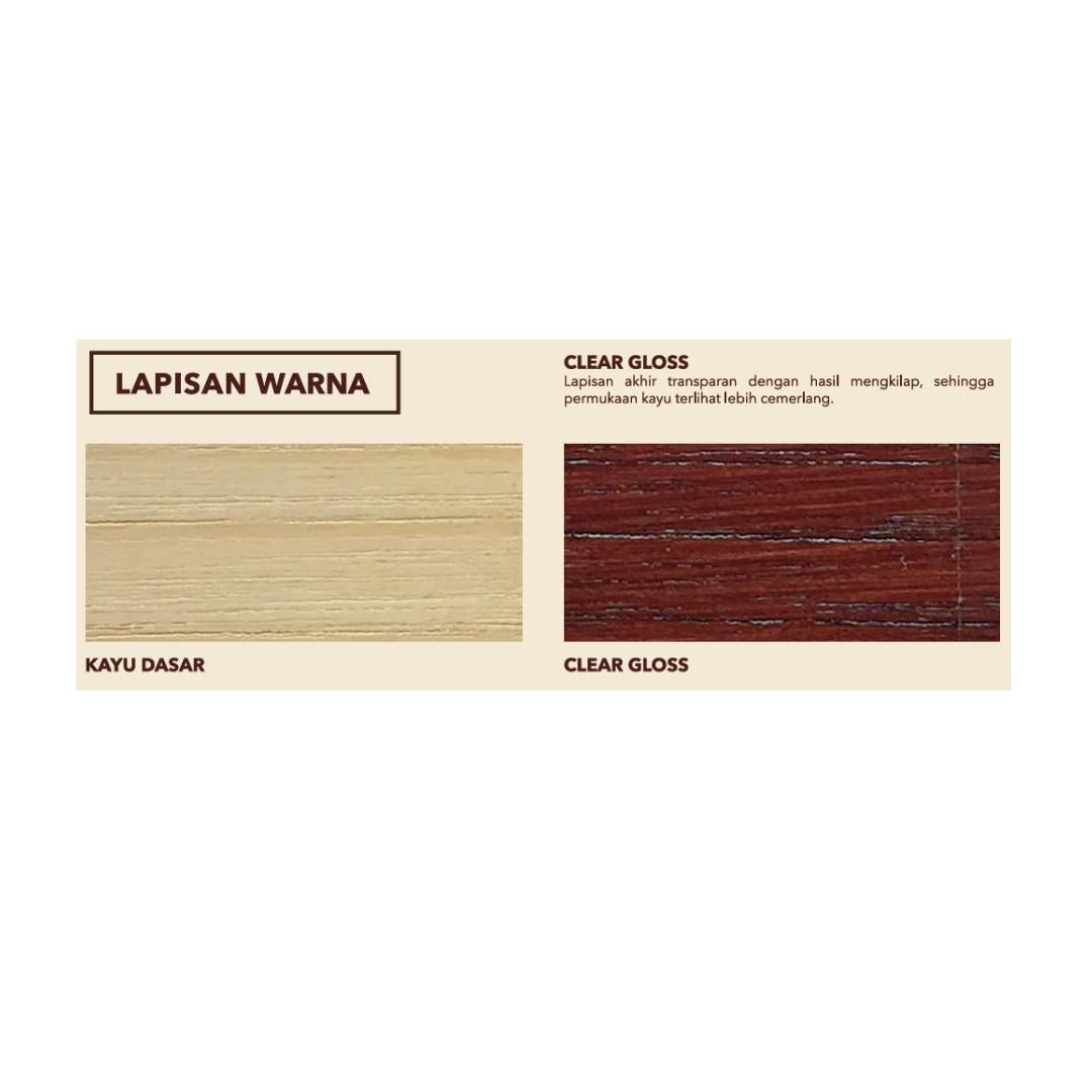 1 KG / DECOLITH WOODSTAIN Cat Vernis Kayu Wood Stain Water Based Paint Galon