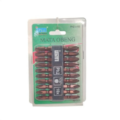 PH 2 x 65 MM / IGM Mata Obeng Angin Screwdriver Plus Plus Magnet Set