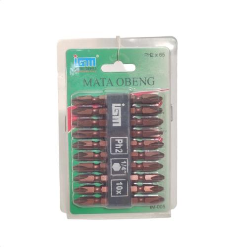 PH 2 x 65 MM / IGM Mata Obeng Angin Screwdriver Plus Plus Magnet Set