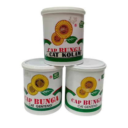 1 KG / CAP BUNGA Cat Genteng Kolam Tembok Roof Paint Galon