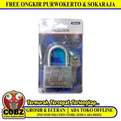 50 MM / EF Gembok Pintu Pagar Padlock Anti Maling Leher Pendek
