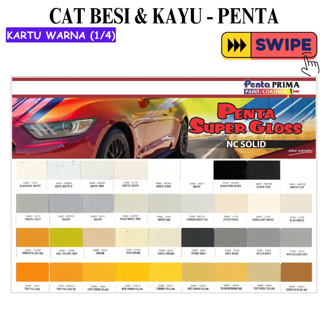 1 KG / PENTA SUPERGLOSS Cat Duco Kayu Besi Semprot Kaleng