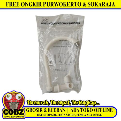 1/2 IN / NM Kran Angsa Sink Bak Cuci Piring Tembok Plastik PVC