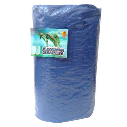 8 M x 12 M / TM A5 Terpal Tarpaulin Tutup Plastik PVC Biru Silver